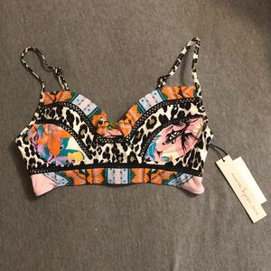 Nanette Lepore colorful floral print Bikini Top